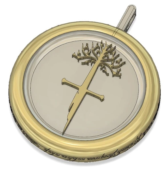 Byr Yüzüklerin Efendisi Kolye (Sadece Plastik Aparattır!!!) 3D ürün görseli 1