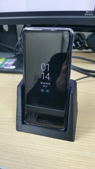 qi kablosuz şarj cihazı için akıllı telefon standı - galaxy S10 (Plastik Aparattır!!!)
