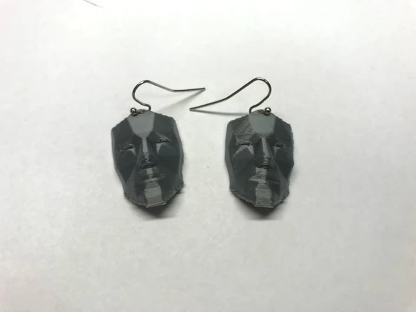 Byr Düşük Poligon Maske Kolye (Plastik Aparattır!!!) 3D - Resim 2