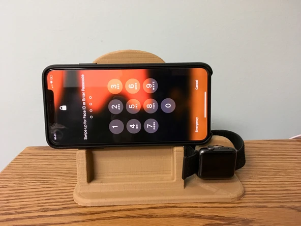 Byr iPhone XS Max IKEA kablosuz telefon ve Apple Watch Dock (Sadece Plastik Aparattır!!!) 3D - 4