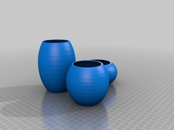 Byr Dekoratif vazo kiti / dekoratif kap seti (Sadece Plastik Aparattır!!!) 3D