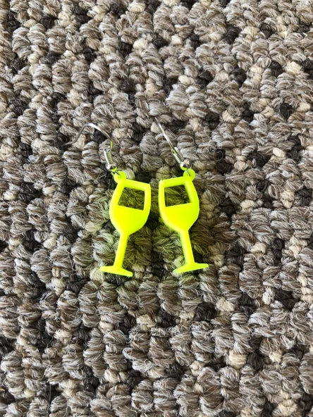 Byr Şarap Kadehi Küpe (Plastik Aparattır!!!) 3D - 4