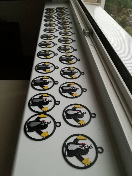 Byr Küçük Köstebek Kisvakond Mesefigura kolye ucu (Sadece Plastik Aparattır!!!) 3D - Resim 3