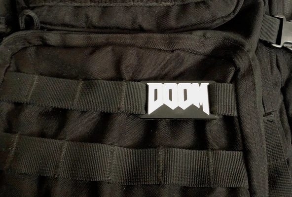 Byr Molle Çanta için Doom Logosu (Sadece Plastik Aparattır!!!) 3D - 3
