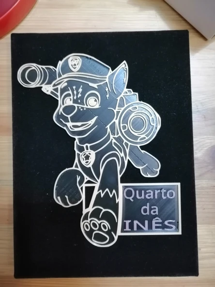 Byr Paw Patrol Paw Patrol Chase Kolye Kolye (Plastik Aparattır!!!) 3D - Resim 4