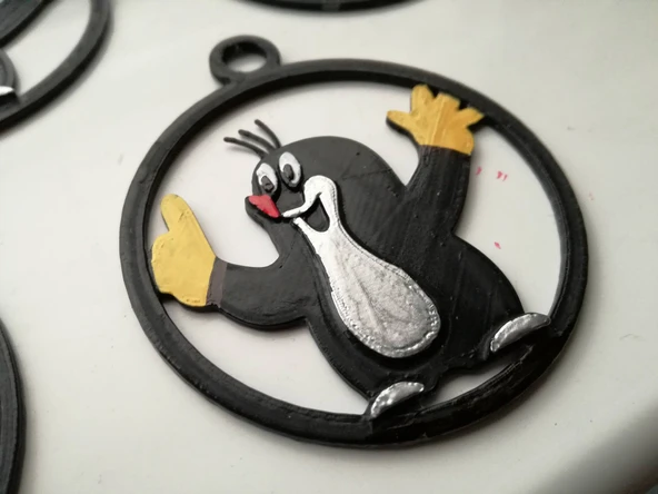 Byr Küçük Köstebek Kisvakond Mesefigura kolye ucu (Sadece Plastik Aparattır!!!) 3D - Resim 2