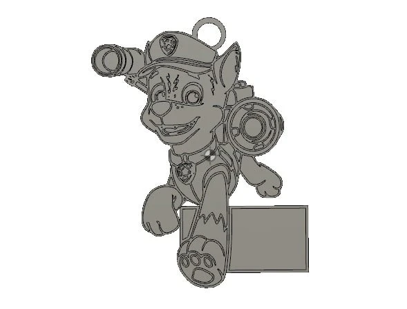 Byr Paw Patrol Paw Patrol Chase Kolye Kolye (Plastik Aparattır!!!) 3D ürün görseli 1