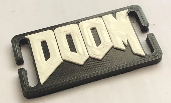 Byr Molle Çanta için Doom Logosu (Sadece Plastik Aparattır!!!) 3D