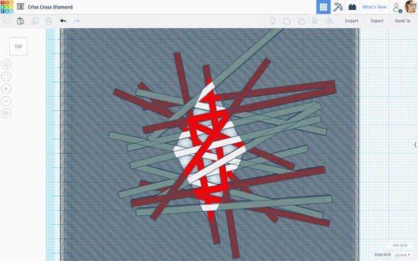 Byr Katmanlı Pırlanta Çapraz Küpe (Plastik Aparattır!!!) 3D - 4