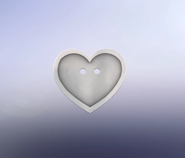 Byr Kalp Gömlek Düğmesi (Plastik Aparattır!!!) 3D - 2