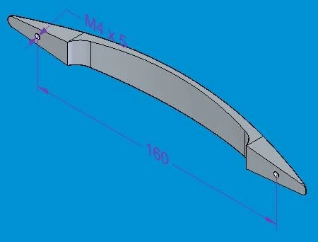 Byr Mutfak dolabı için sap (Sadece Plastik Aparattır!!!) 3D - 3