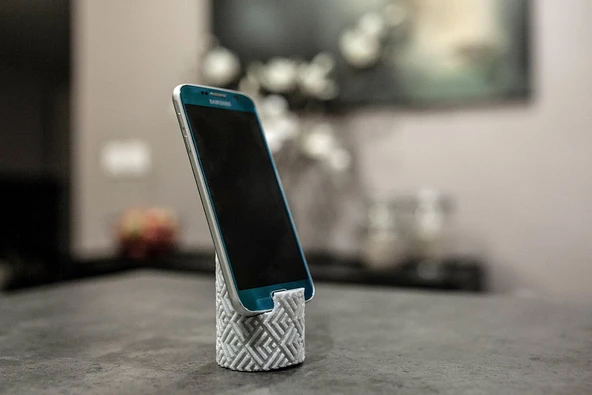 Byr Dokulu sütun telefon standı (Sadece Plastik Aparattır!!!) 3D - 3