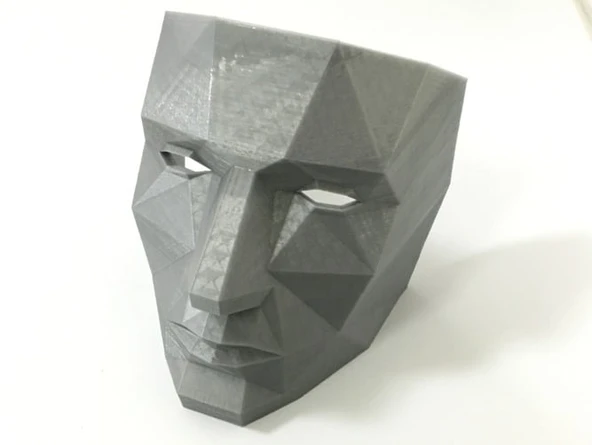 Byr Düşük Poligon Yazdırılabilir Maske (Plastik Aparattır!!!) 3D - Resim 4