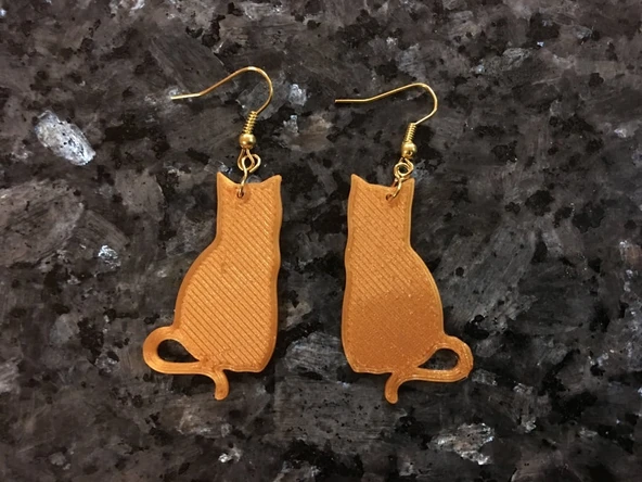 Byr Kedi Küpe 1 (Plastik Aparattır!!!) 3D