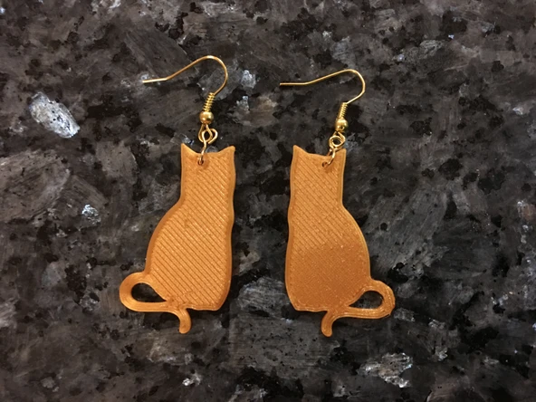 Byr Kedi Küpe 1 (Plastik Aparattır!!!) 3D - 2