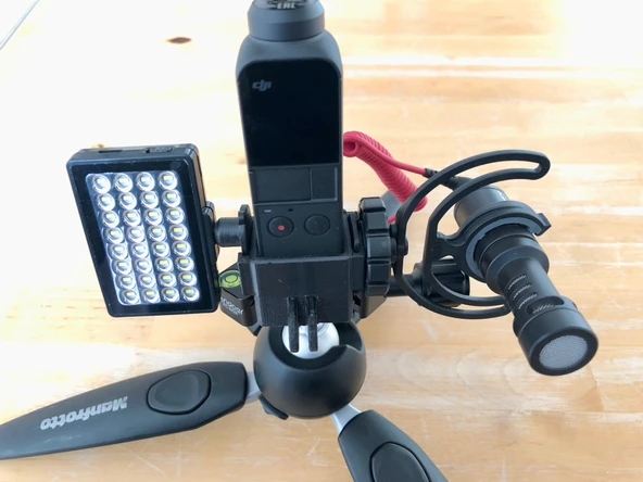 DJI Osmo Pocket Çoklu Tutucu (GoPro/Arca-Swiss/Tripod/1/4"-20/Soğuk ayakkabı) (Plastik Aparattır!!!) - 2