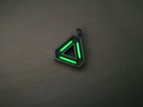 Byr Trityum Üçgen Kolye (Plastik Aparattır!!!) 3D - Resim 5