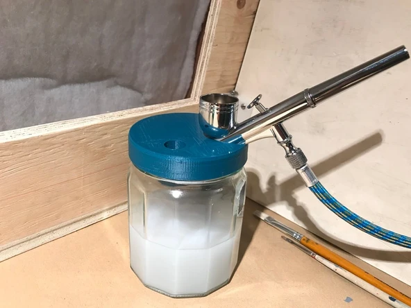 Byr Cam kavanoz airbrush standı. (Sadece Plastik Aparattır!!!) 3D