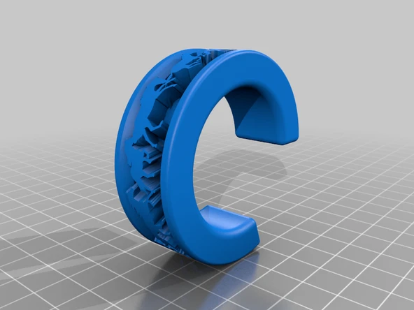 Byr At temalı peçete sahibi veya bilezik (Sadece Plastik Aparattır!!!) 3D - Resim 3