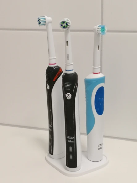 Byr Oral B Üçlü diş fırçası standı (Sadece Plastik Aparattır!!!) 3D - Resim 3