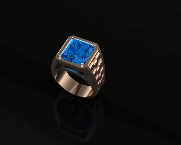 Byr Desenli Erkek Yüzük 04 (Plastik Aparattır!!!) 3D - Resim 5