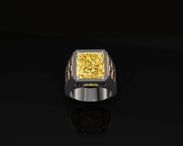 Byr Desenli Erkek Yüzük 04 (Plastik Aparattır!!!) 3D - Resim 4