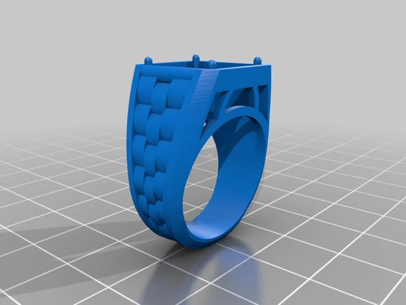 Byr Desenli Erkek Yüzük 04 (Plastik Aparattır!!!) 3D - Resim 3