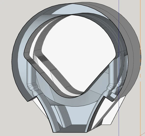Byr Doğrusal Aerospike Duş Başlığı (1/2"diş) (Sadece Plastik Aparattır!!!) 3D - Resim 4