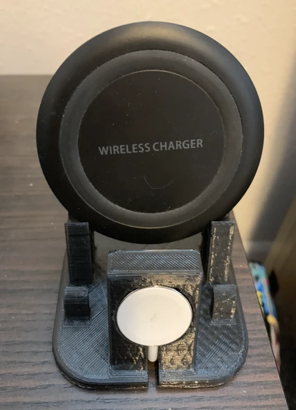 Byr iPhone 8/X/XS ve Apple Watch Kablosuz Şarj Standı (Sadece Plastik Aparattır!!!) 3D - Resim 4