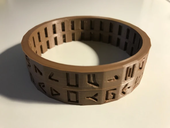 Byr Star Wars (Aurebesh - Galactic Basic) Mektup-Cryptex Yüzük (Sadece Plastik Aparattır!!!) 3D - Resim 3