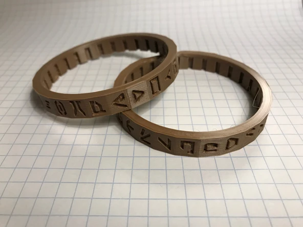 Byr Star Wars (Aurebesh - Galactic Basic) Mektup-Cryptex Yüzük (Sadece Plastik Aparattır!!!) 3D - Resim 4