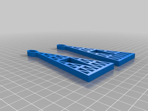 Byr Çatı Üçgen Delik Küpe (Sadece Plastik Aparattır!!!) 3D - 3