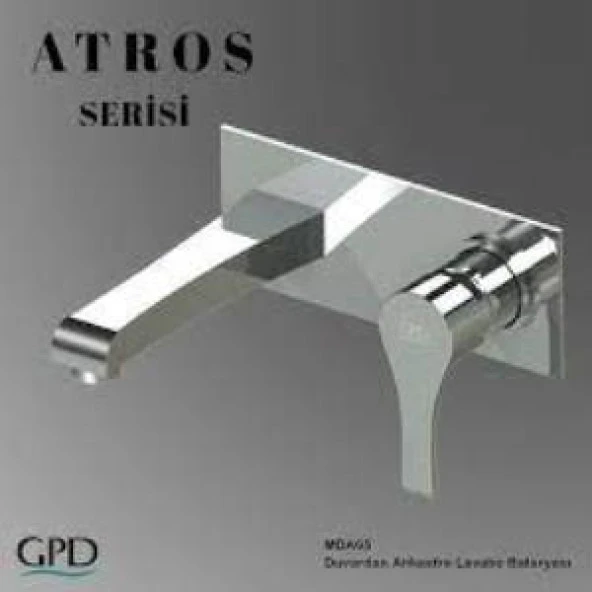 GPD MDA65 Atros Duvardan Ankastre Lavabo Bataryası Armatürü (TSEN817) - 2