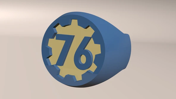 Byr Fallout 76 Yüzük (Plastik Aparattır!!!) 3D - Resim 2