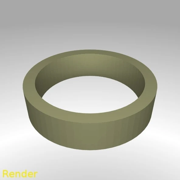 Byr Düz Yüzük İnce - Boyut 7 (Plastik Aparattır!!!) 3D ürün görseli