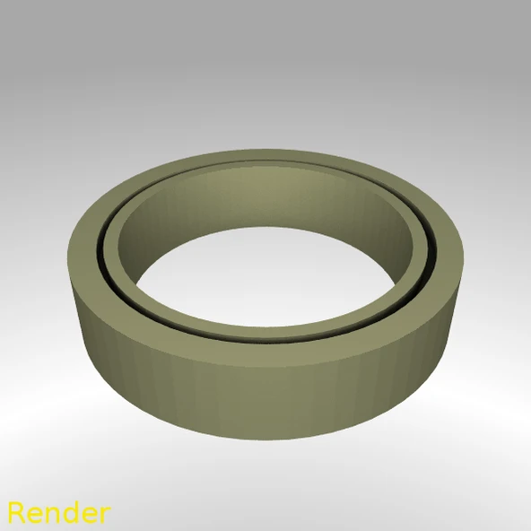 Byr Fidget Yüzük Düz İnce - Beden 7 (Plastik Aparattır!!!) 3D - Resim 2