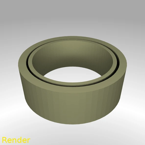 Byr Fidget Yüzük Düz - Boyut 7 (Plastik Aparattır!!!) 3D - Resim 2