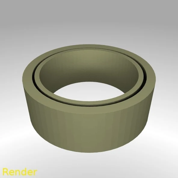 Byr Fidget Yüzük Düz - Boyut 7 (Plastik Aparattır!!!) 3D ürün görseli