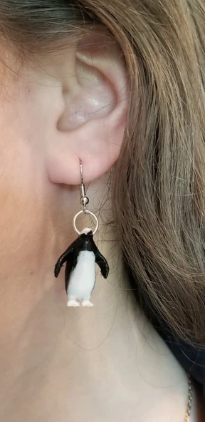 Byr Penguen Küpe (Sadece Plastik Aparattır!!!) 3D