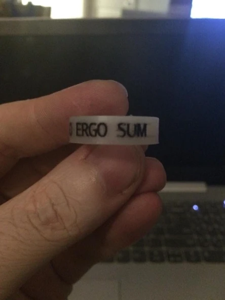"Lego Ergo Sum" Yüzük, Boyut 11 (Plastik Aparattır!!!) - 3
