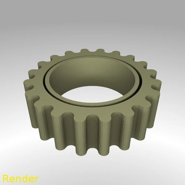 Byr Yuvarlak Dişli Kıpırdayan Yüzük - Boyut 7 (Plastik Aparattır!!!) 3D ürün görseli