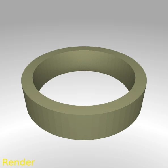 Byr Düz Yüzük İnce - Boyut 7 (Plastik Aparattır!!!) 3D - Resim 2