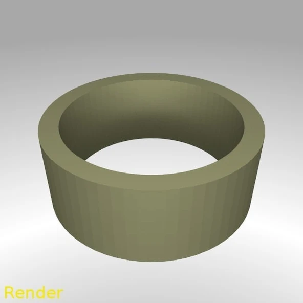 Byr Düz Yüzük - Boyut 7 (Plastik Aparattır!!!) 3D ürün görseli