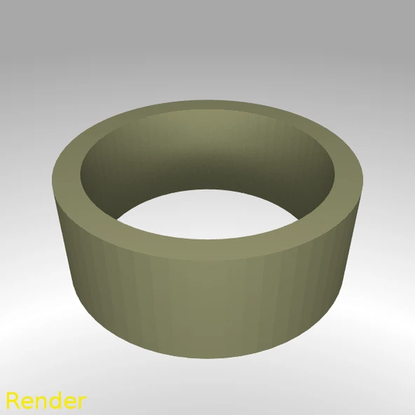 Byr Düz Yüzük - Boyut 7 (Plastik Aparattır!!!) 3D - Resim 2