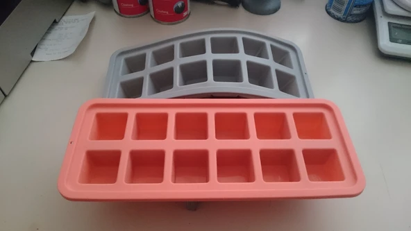 Byr Büyük W Silikon Akıllı Değer Buz Küp Tepsisi Takviye (Sadece Plastik Aparattır!!!) 3D - 3