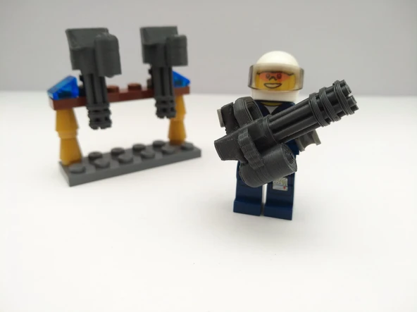 Byr Lego Minigun + Davul Cephanesi (Plastik Aparattır!!!) 3D - 4