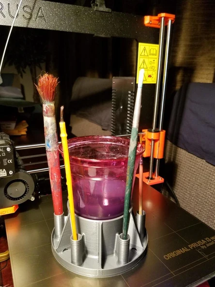 Byr Çocuklar için Dökülmeye Dayanıklı Boya Fırçası Yıkama Bardak Tutucu (Sadece Plastik Aparattır!!!) 3D