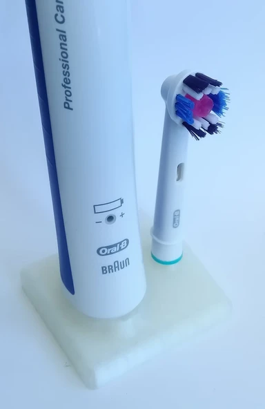 Byr Oral-B Braun diş fırçası + 1 başlık standı (Sadece Plastik Aparattır!!!) 3D - Resim 2