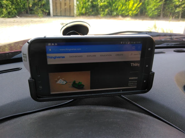 Byr CAT S61 araç mobil montajı (HR Richter/Brodit'e uyar) (Sadece Plastik Aparattır!!!) 3D - 2