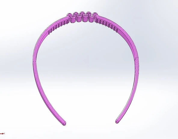 Byr Esnekliğe yardımcı olan dalgalı basit Saç Bandı (PLA çalışır, çocuklara ve yetişkinlere uyar) (Sadece Plastik Aparattır!!!) 3D